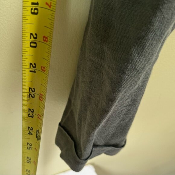 Liz Claiborne Vintage Linen High Waist Pants Cuffs Straight Tapered Leg Pockets - Picture 16 of 16